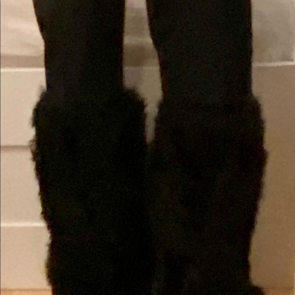 NWT FENDI RARE LTD RUNWAY DK DENIM/BLCK LAMB MONSTER JEANS - Picture 13 of 14